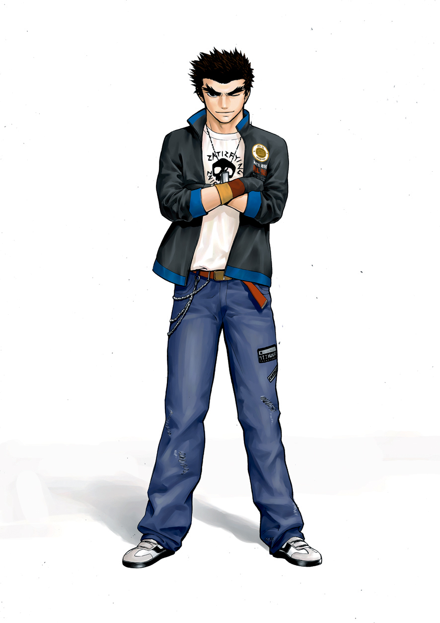 belt, black_hair, chains, gangryong_ma, gloves, male, veritas