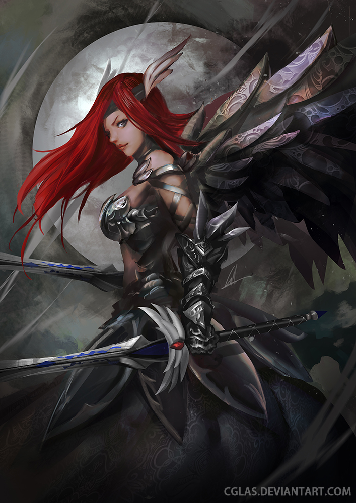1girl, bare_shoulders, breasts, cglas, cleavage, dual_wielding, erza_scarlet, fairy_tail