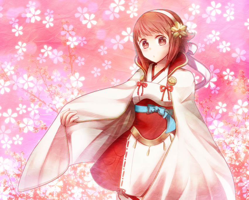 1girl, blush, cape, cherry_blossoms, fire_emblem, fire_emblem_fates, highres, marun_steak