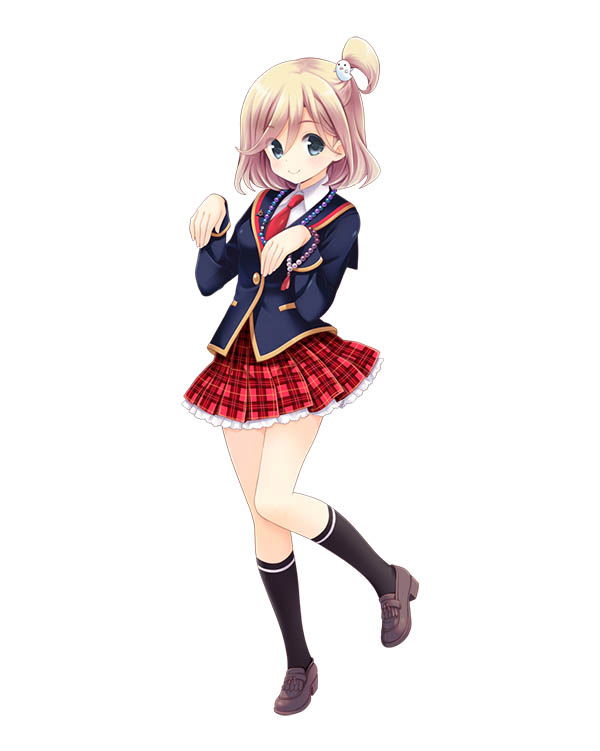 girlfriend_(kari), looking_at_viewer, mishima_yurara, qp:flapper, school_uniform, short_hair, tagme