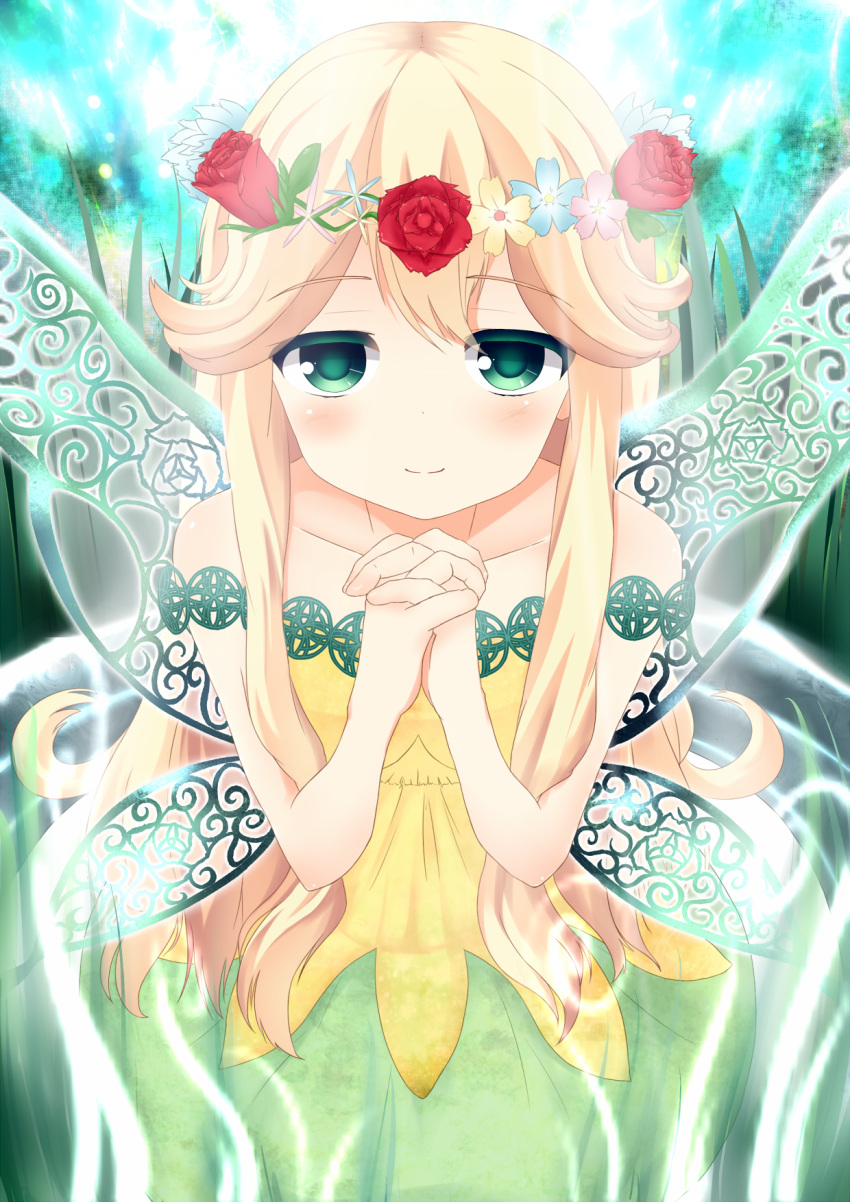blonde_hair, girlfriend_(kari), highres, long_hair, looking_at_viewer, tagme, yumesaki_haruko, yuzutei