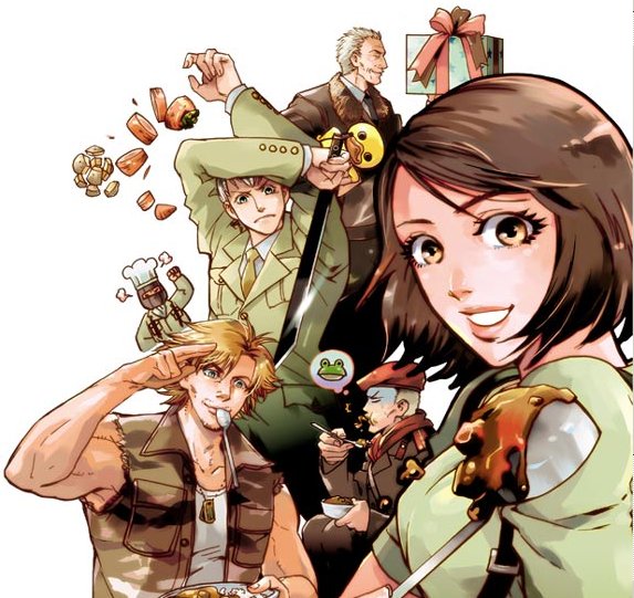 food, johnny_sasaki, jonathan, katana, machete, major_zero, metal_gear_solid, metal_gear_solid_portable_ops