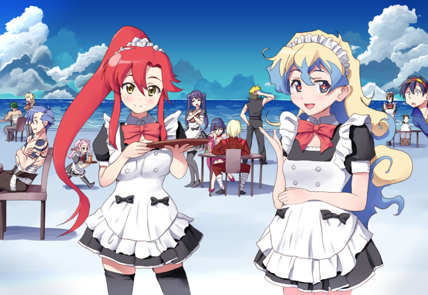 +_+, adiane, apron, beach, bow, chair, clouds, darry_adai