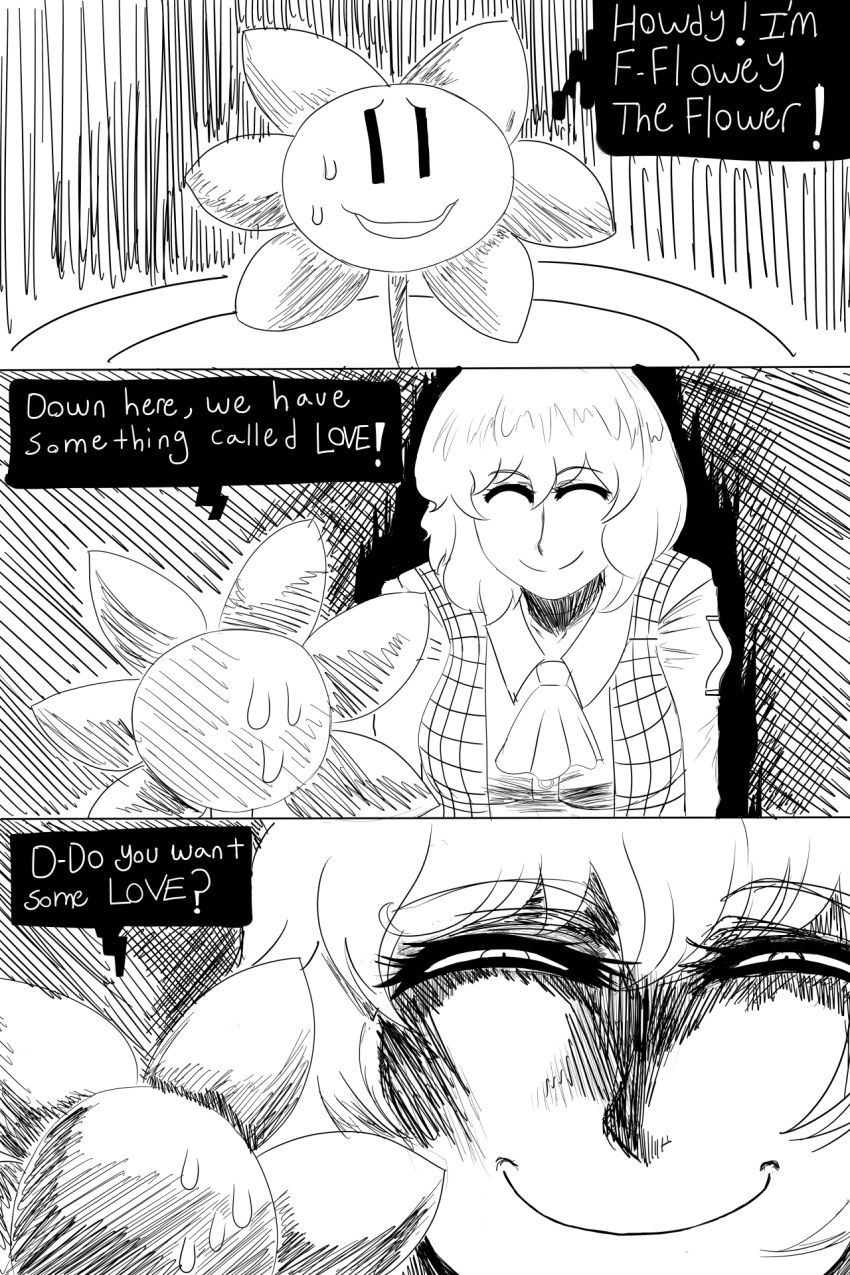 1girl, 3koma, ^_^, ascot, axelcastle, battle_aura, close-up, closed_eyes