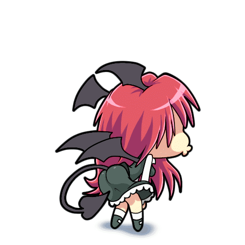 1girl, animated, animated_gif, ass, ass_shake, chibi, dancing, daniel_renard