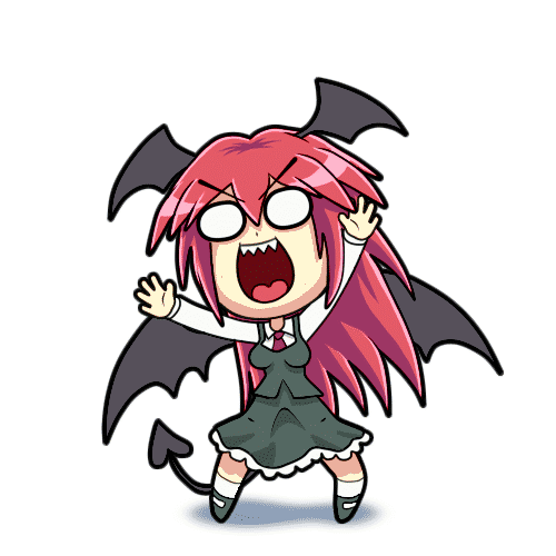 1girl, animated, animated_gif, chibi, dancing, daniel_renard, demon_girl, demon_tail