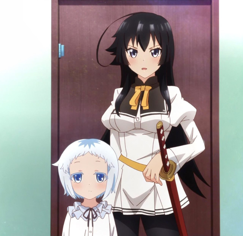 2girls, highres, jinryou_karen, multiple_girls, ore_ga_ojou-sama_gakkou_ni_"shomin_sample"_toshite_rachirareta_ken, screencap, shiodome_hakua