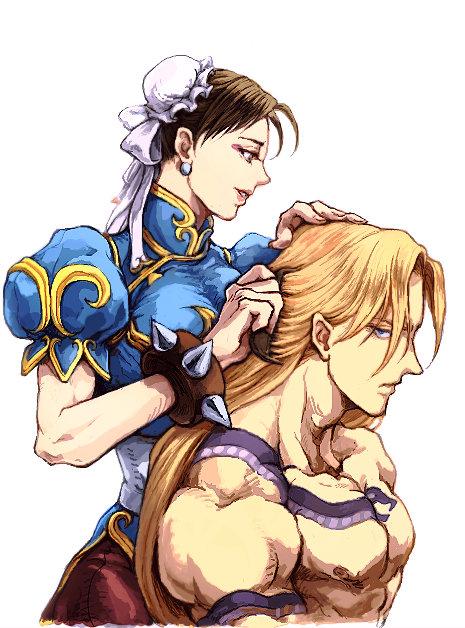 balrog, bracelet, calm, chun-li, comb, combing, jewelry, long_hair