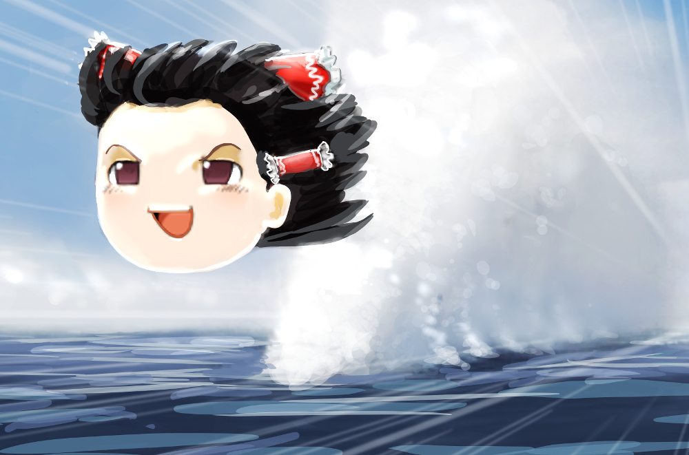 hakurei_reimu, ocean, tk914, touhou, yukkuri_shiteitte_ne