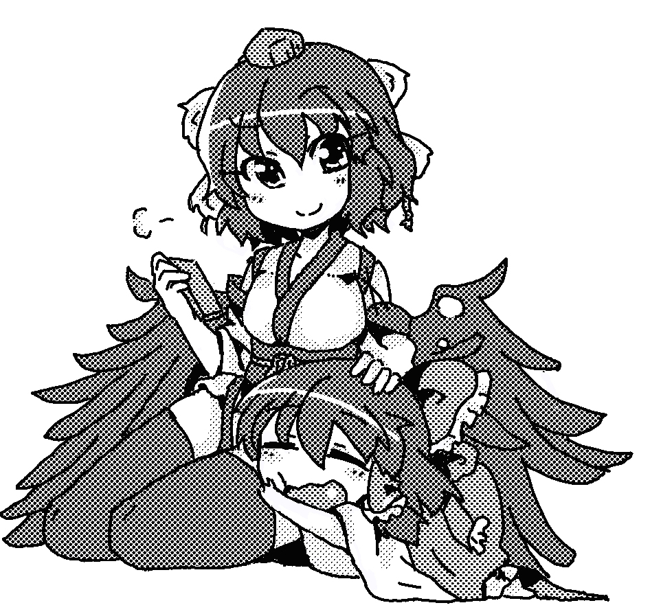 2girls, closed_eyes, hair_ribbon, hair_tubes, hakurei_reimu, hand_on_another's_head, hat, lap_pillow