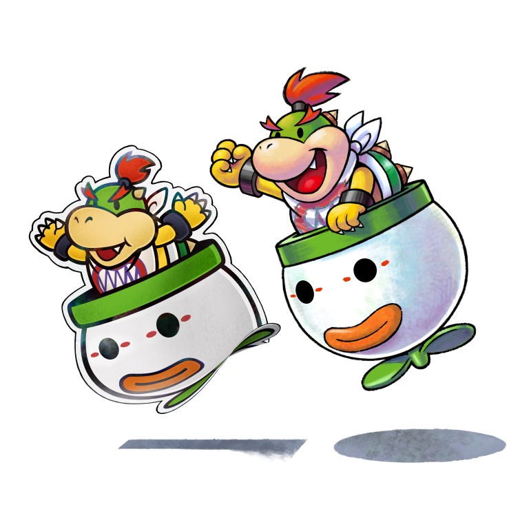 bowser_jr., dual_persona, mario_&amp;_luigi_paper_jam, mario_&amp;_luigi_rpg, super_mario_bros., no_humans, official_art, paper_mario, super_mario_bros.