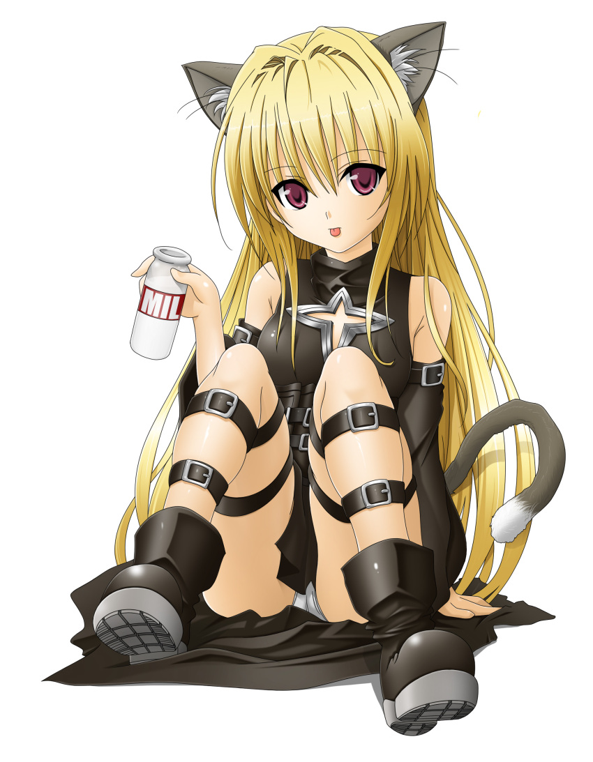 absurdres, animal_ears, blonde_hair, boots, cat_ears, cute, duplicate, girl