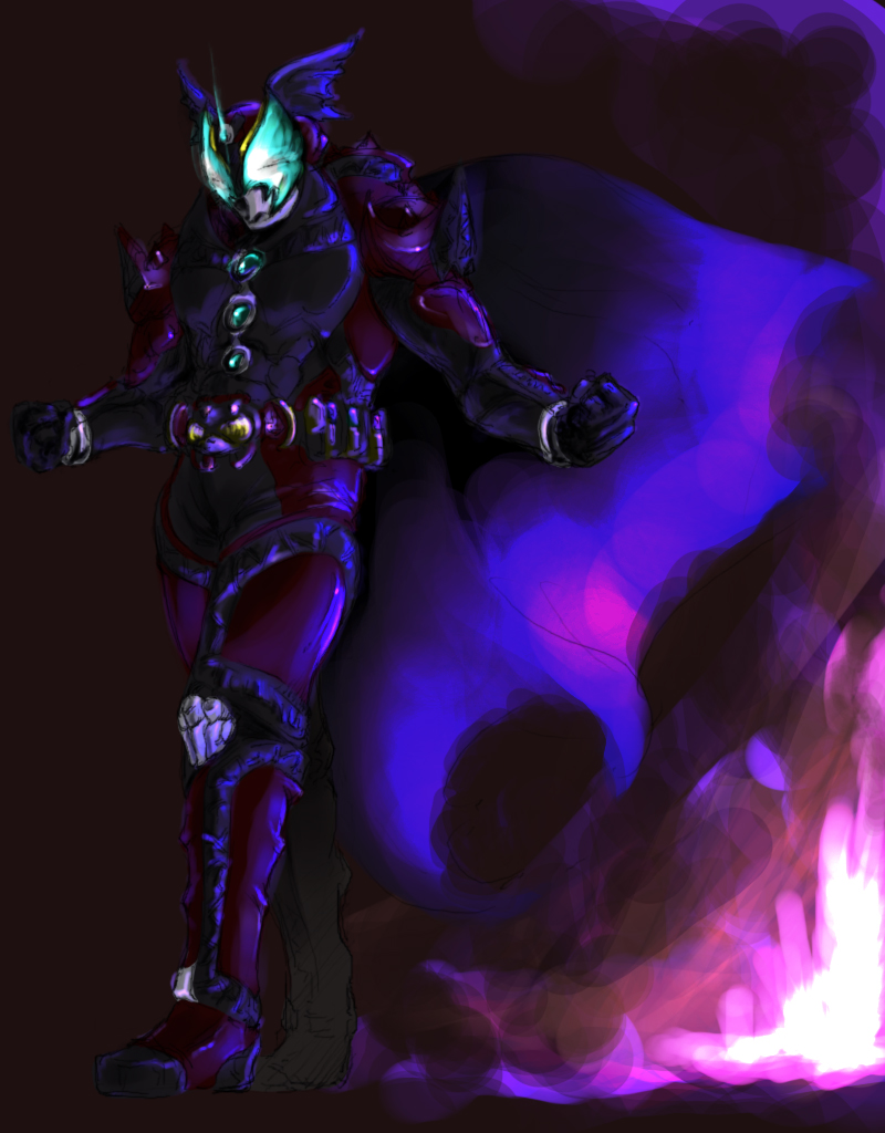 belt, cape, kamen_rider, kamen_rider_dark_kiva, kamen_rider_kiva_(series), kimmt, kivat-bat_ii, paintedmike