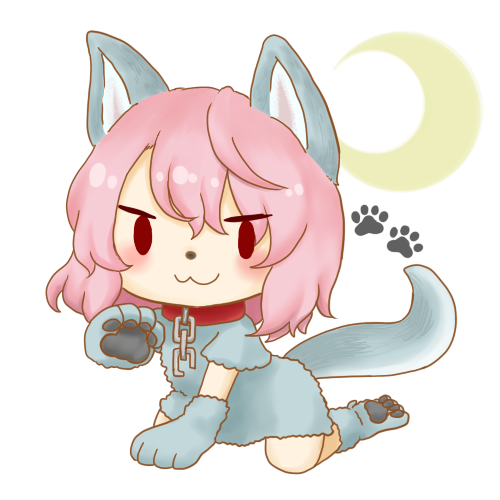 1girl, :3, animal_costume, animal_ears, blush, broken, broken_chain, chain