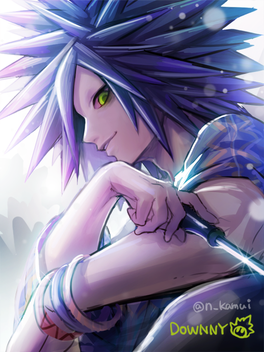 1boy, bracelet, character_name, daunii_(splatoon), green_eyes, inkling, jewelry, looking_at_viewer