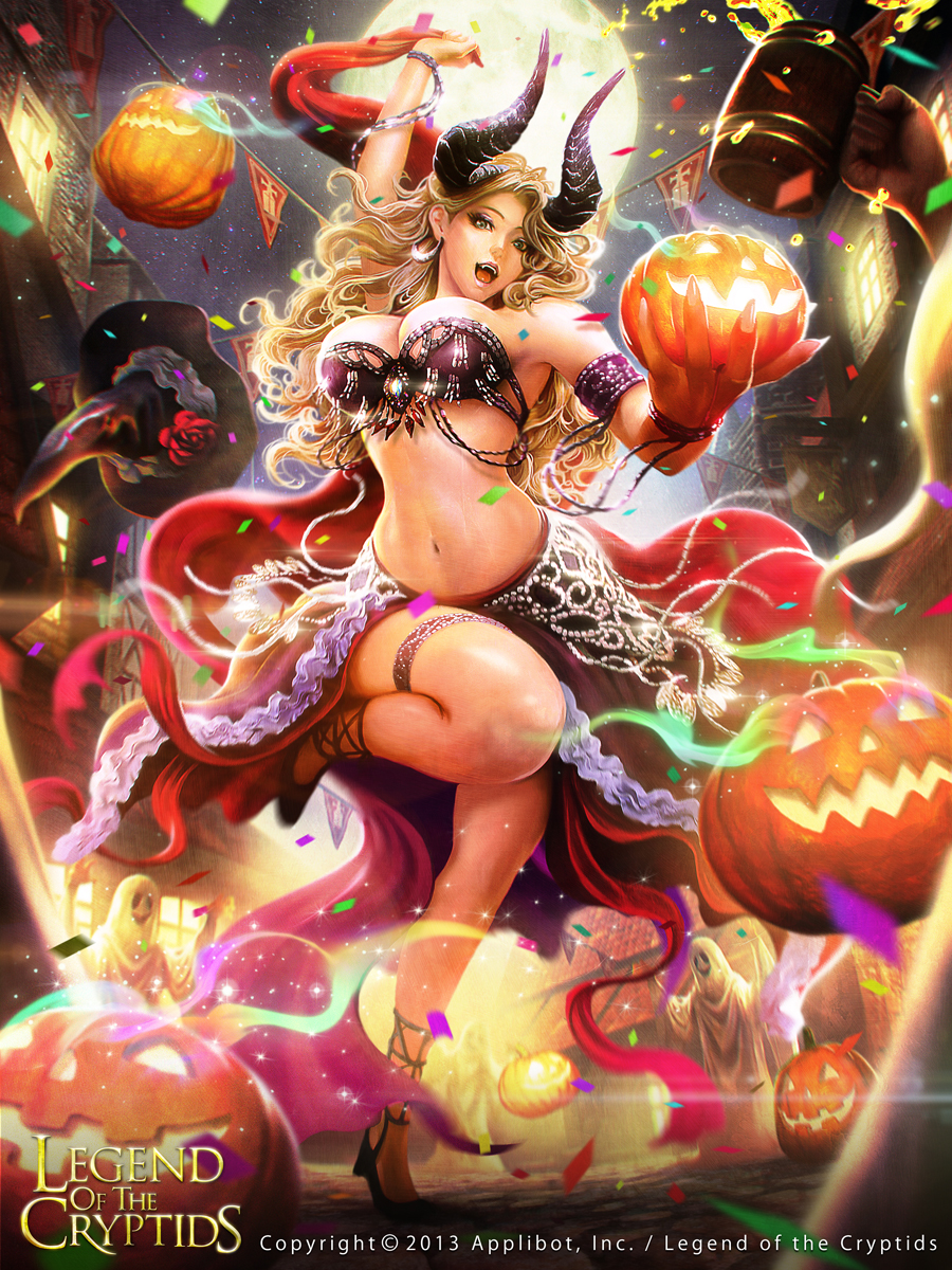 1girl, 2013, armband, bare_shoulders, basket, beer_mug, blonde_hair, blue_eyes