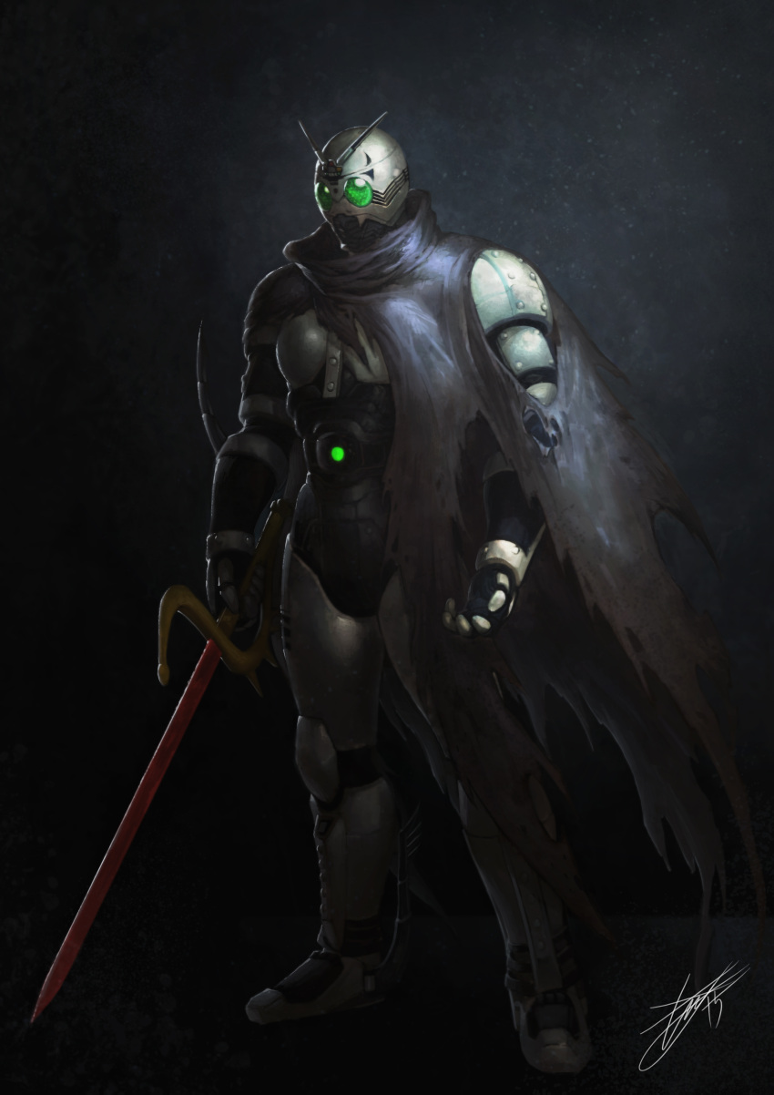1boy, absurdres, antennae, armor, formal, full_body, heewon_lee, helmet