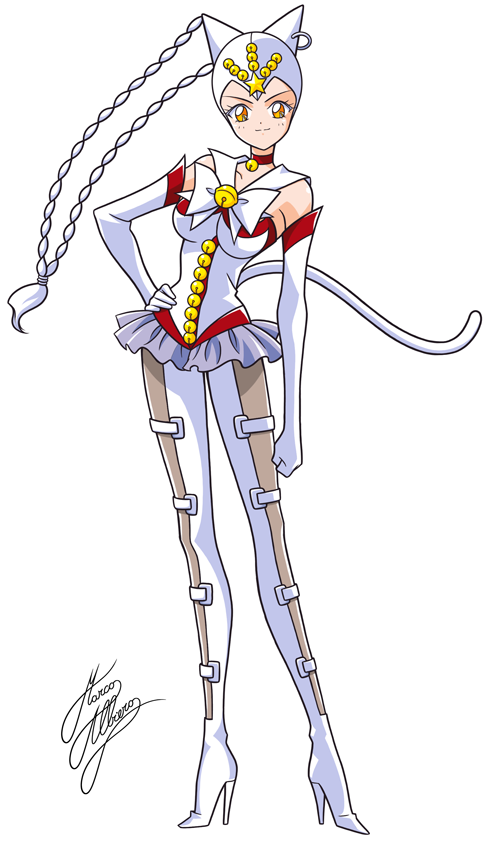 1girl, alternate_color, animal_ears, bell, bishoujo_senshi_sailor_moon, boots, bow, cat_ears