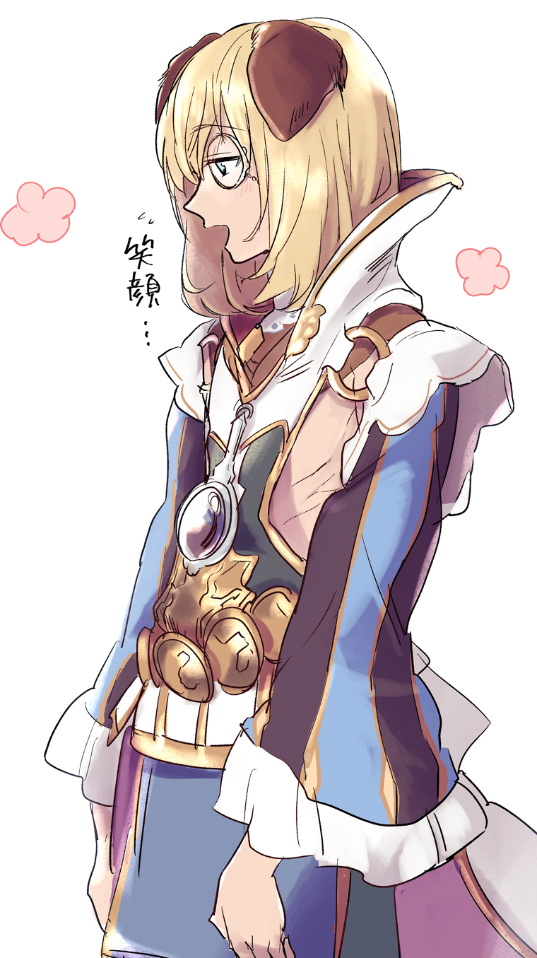 1boy, androgynous, animal_ears, azu401, bangs, blonde_hair, blue_eyes, blush