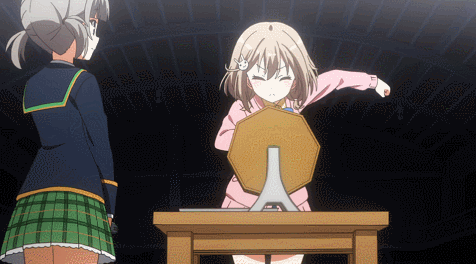 2girls, animated, animated_gif, closed_eyes, girlfriend_(kari), kazemachi_haruka, lottery, lowres