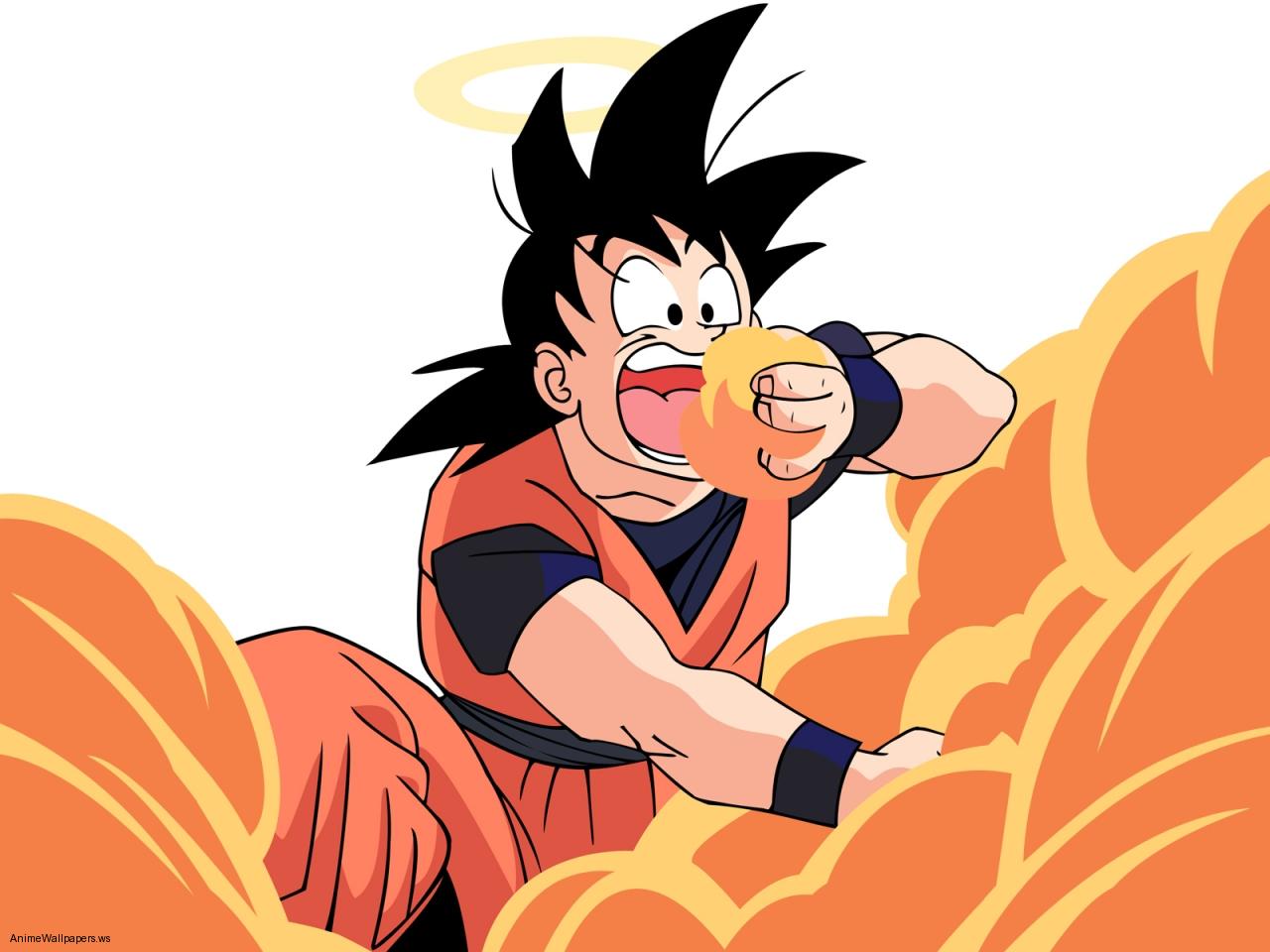 1boy, black_eyes, black_hair, dragon_ball, dragonball, eating, goku, halo, muscular, open_mouth, sitting, son_goku, spiked_hair, tagme, third-party_source, wallpaper, watermark, white_background, wrist_cuffs, wristband