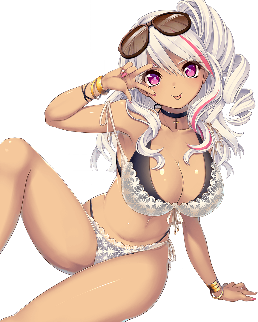 1girl, :p, arm_support, artist_request, bangle, bikini, black_bikini, blush