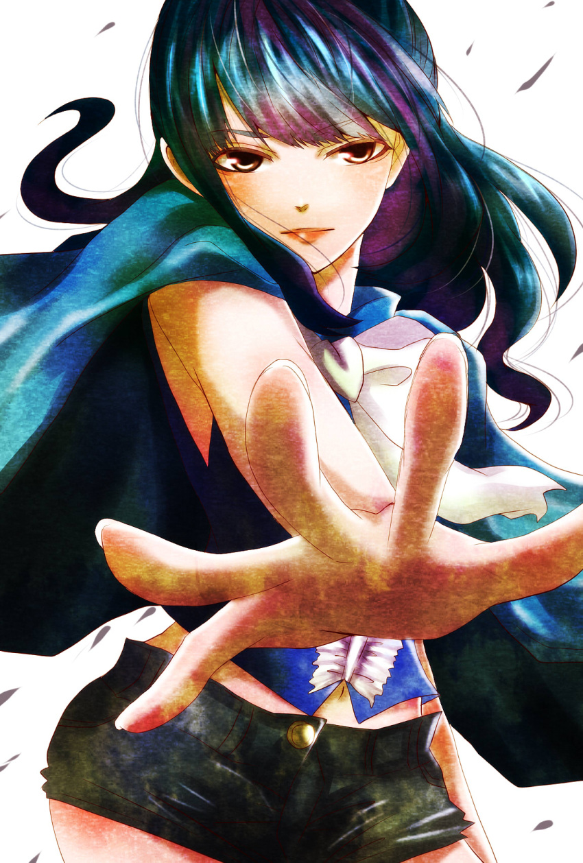 1girl, blue_hair, cape, ein_(one_piece), highres, kurotobi_toichi, long_hair, one_piece