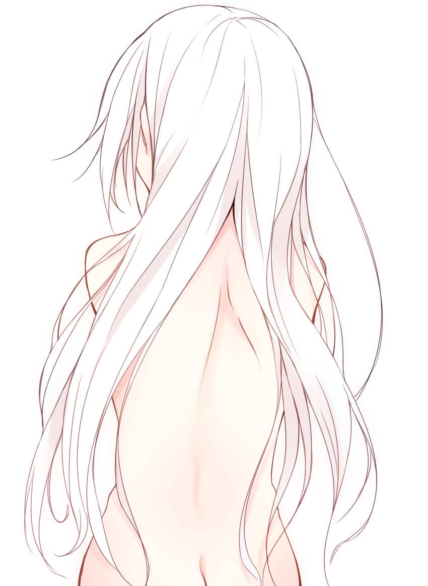 1girl, absurdres, back, butt_crack, commentary_request, haegiwa, highres, long_hair