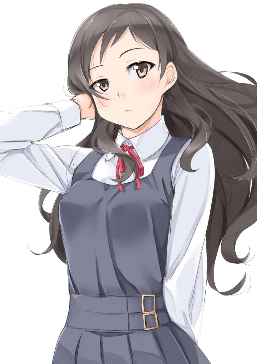 1girl, brown_eyes, brown_hair, idolmaster, idolmaster_million_live!, kitazawa_shiho, long_hair, miri_(ago550421)
