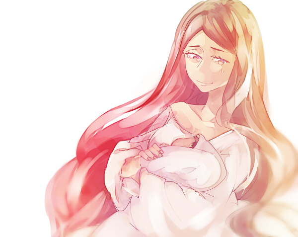 1boy, 1girl, anna_luis, baby, dress, garo:honoo_no_kokuin, garo_(series), leon_luis