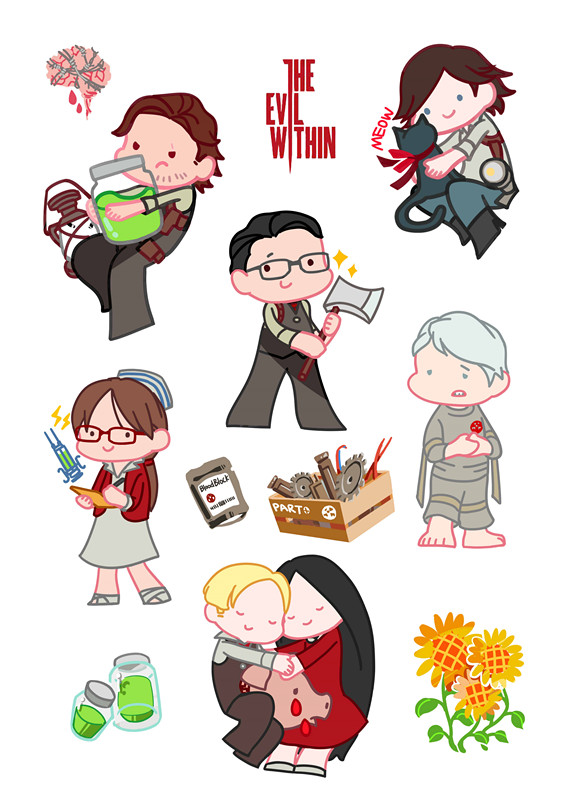 chibi, idachi, joseph_oda, julie_kidman, laura_victoriano, leslie_withers, ruvik, sebastian_castellanos, tatiana_gutierrez, the_evil_within