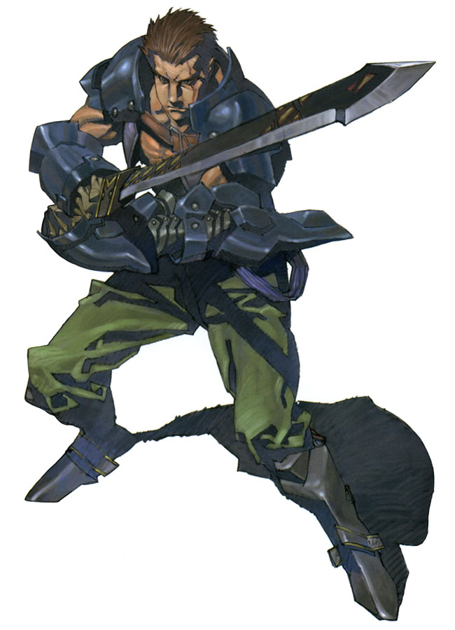 1boy, arngrim, official_art, short_hair, solo, tagme, valkyrie_profile, white_background