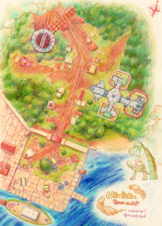 feena_(grandia), grandia, grandia_i, justin_(grandia), long_hair, map, sue_(grandia), tsurugi
