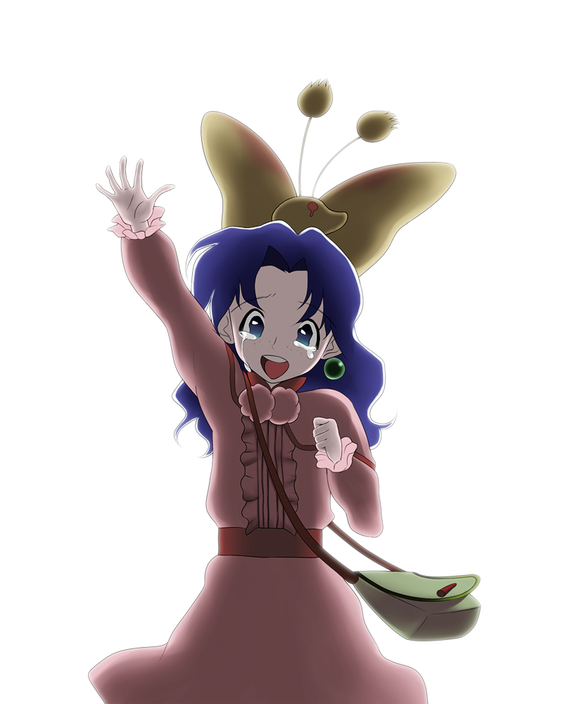 1girl, aichi_genjin, dress, freckles, grandia, grandia_i, long_hair, purple_hair