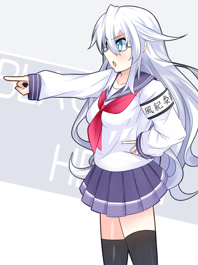 1girl, alternate_costume, black_heart, blue_eyes, breasts, glasses, long_hair, neptune_(series)