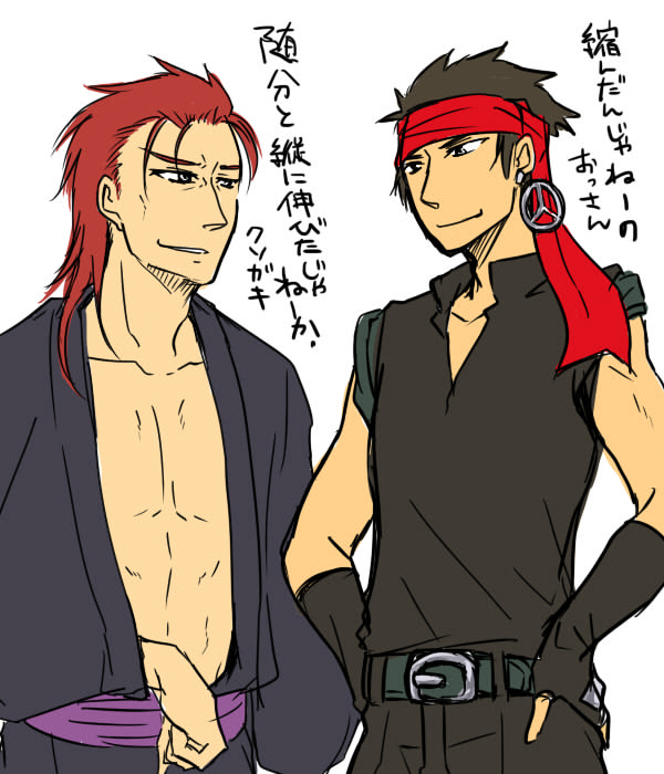 arc_the_lad, arc_the_lad_iii, child, elc_(arc_the_lad), long_hair, multiple_boys, open_clothes, redhead
