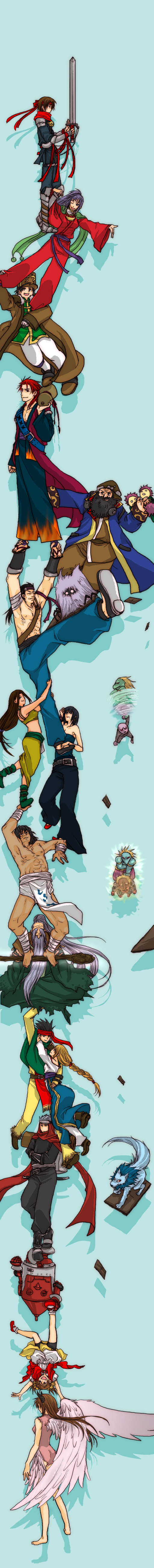 1girl, absurdres, akura_(arc_the_lad), arc_(arc_the_lad), arc_the_lad, arc_the_lad_ii, bandana, brown_hair