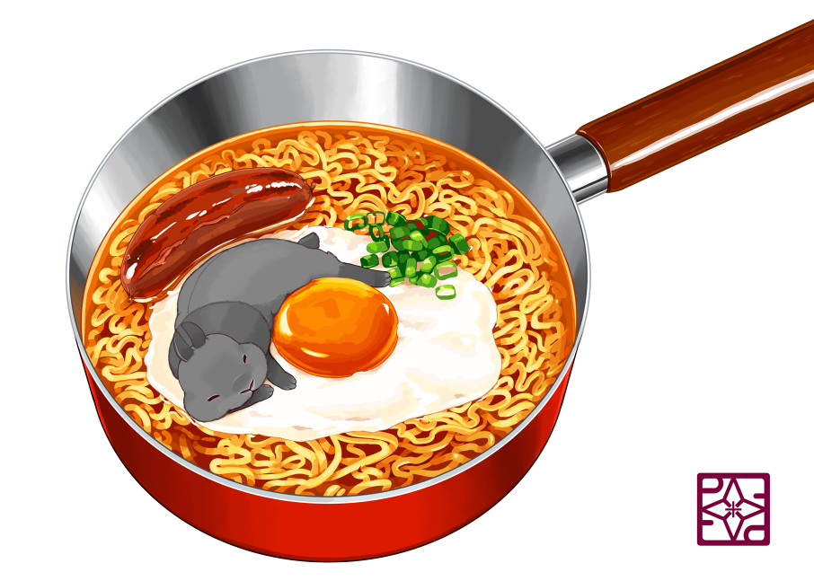 animal, egg, egg_yolk, food, no_humans, noodles, onion, original