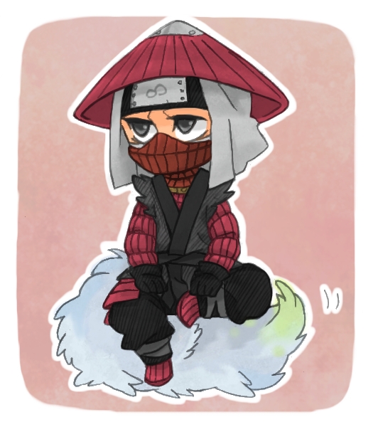 1boy, chibi, datto_nora, gloves, han_(naruto), hat, mask, naruto