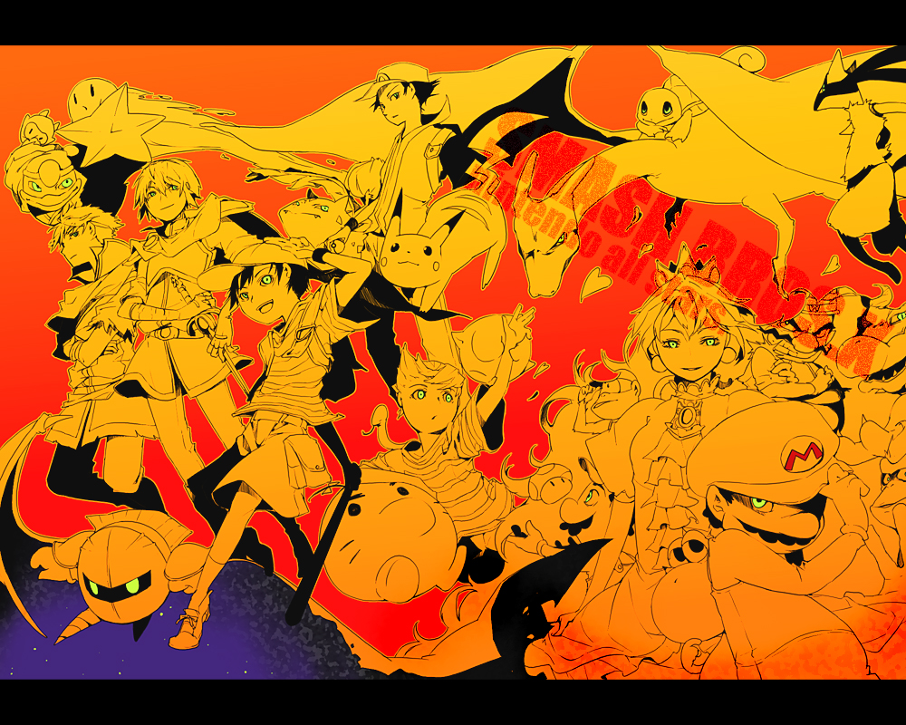 35_(pixiv), bowser, cape, charizard, diddy_kong, donkey_kong, doseisan, everyone