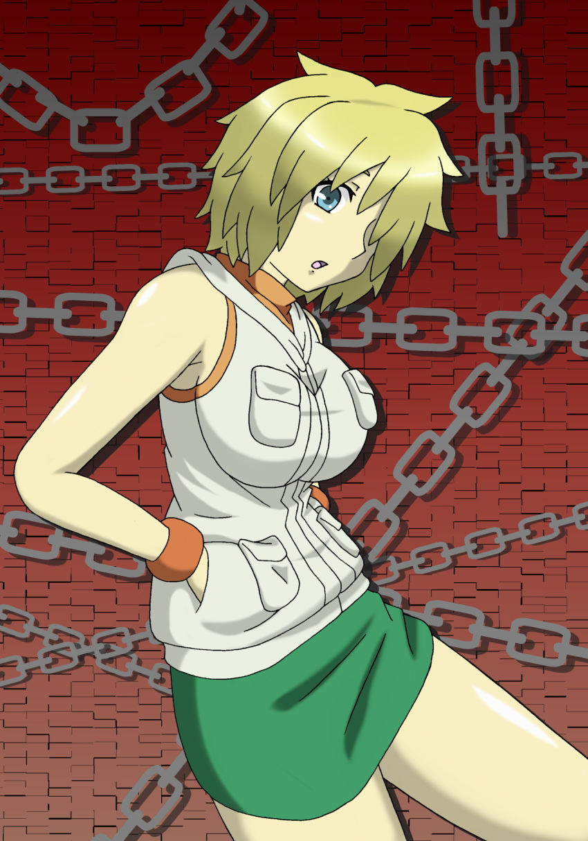 1girl, blonde_hair, breasts, buti-yu, heather_mason, highres, miniskirt, silent_hill