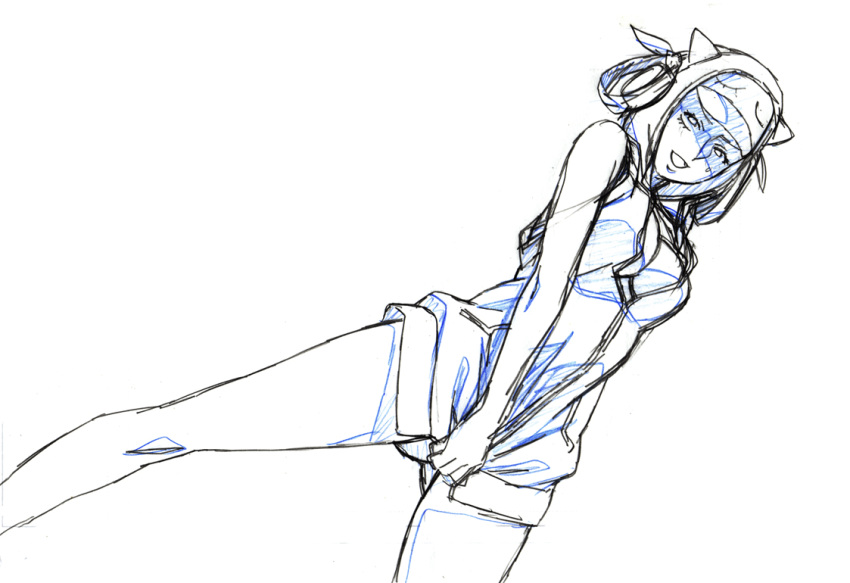 1girl, animal_hood, ass_visible_through_thighs, baseball_cap, breasts, cleavage, cowboy_shot, dutch_angle