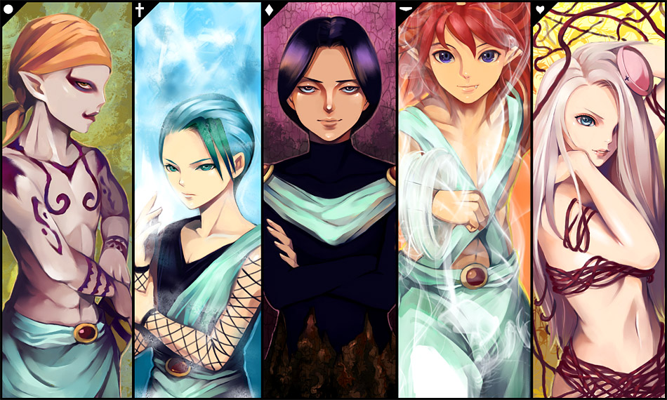 character_request, column_lineup, crossed_arms, fang, gama, hat, itori_(artist), jin_kaze_tsukai