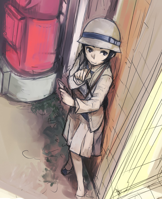 asakura_tae, cardigan, cloche_hat, devil_summoner, flapper_girl, haruhashi, hat, notepad