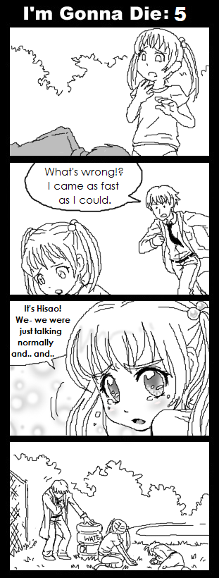 buruma, cardiac_arrest, comic, english, ibarazaki_emi, katawa_shoujo, monochrome, nakai_hisao, nurse, nurse_(katawa_shoujo), pe_uniform, pimmy, so_moe_i'm_gonna_die!