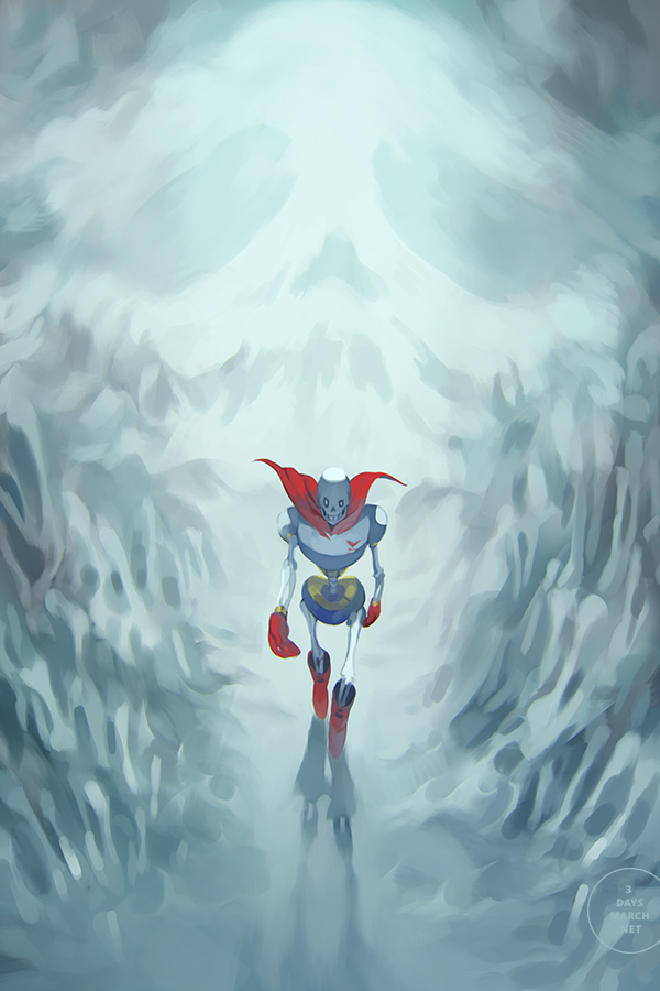 1boy, armor, blue_shorts, boots, cape, fog, gloves, loika