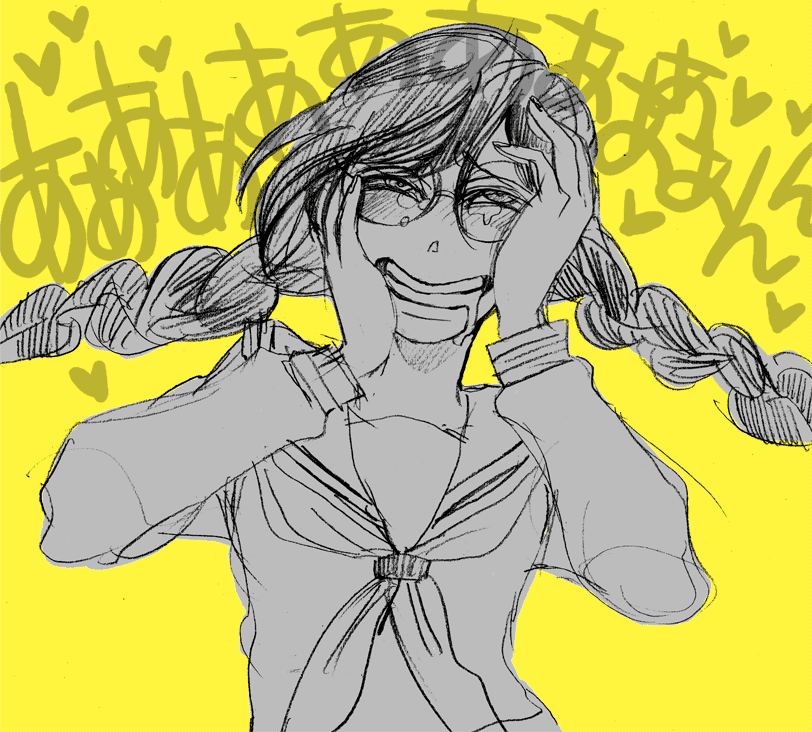 1girl, aya_(entenka), blush, braid, dangan_ronpa, dangan_ronpa_1, fukawa_touko, genocider_shou