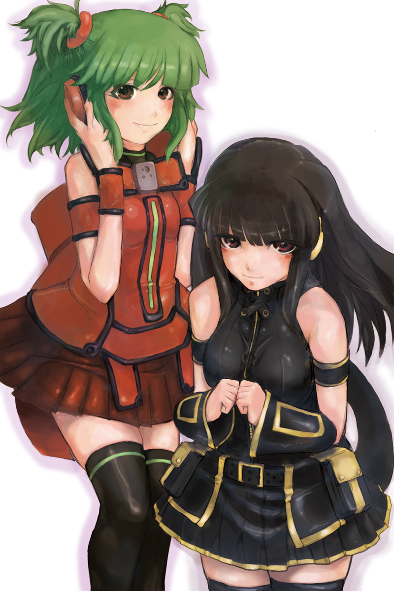 beatmania, beatmania_iidx, black_hair, green_hair, highres, lilith_(beatmania_iidx), red_eyes, taishi_(artist)