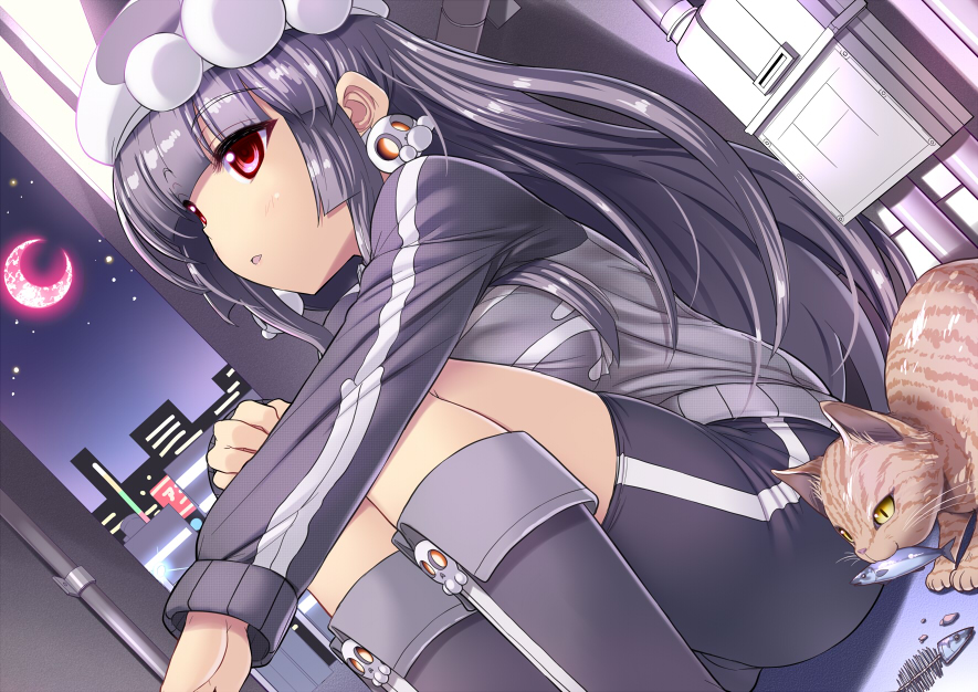 1girl, :o, akidenmania, animal, bangs, blunt_bangs, boots, brown_fur