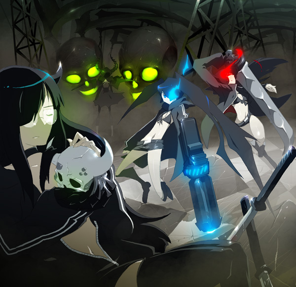 arm_cannon, bat_wings, belt, bikini_top, black_debigaru, black_devil_girl, black_gold_saw, black_gorudoso